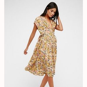 Free People Fitting In Floral Midi Dress